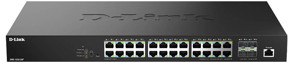 D-Link DMS-1250-28P/E Netzwerk Switch RJ45 200MBit/s PoE-Funktion