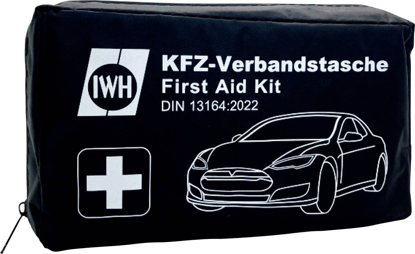IWH 023513 KFZ-Verbandtasche "schwarz" DIN 13164:2022 Verbandtasche DIN 13164, DIN 13164 02-2022 1St.