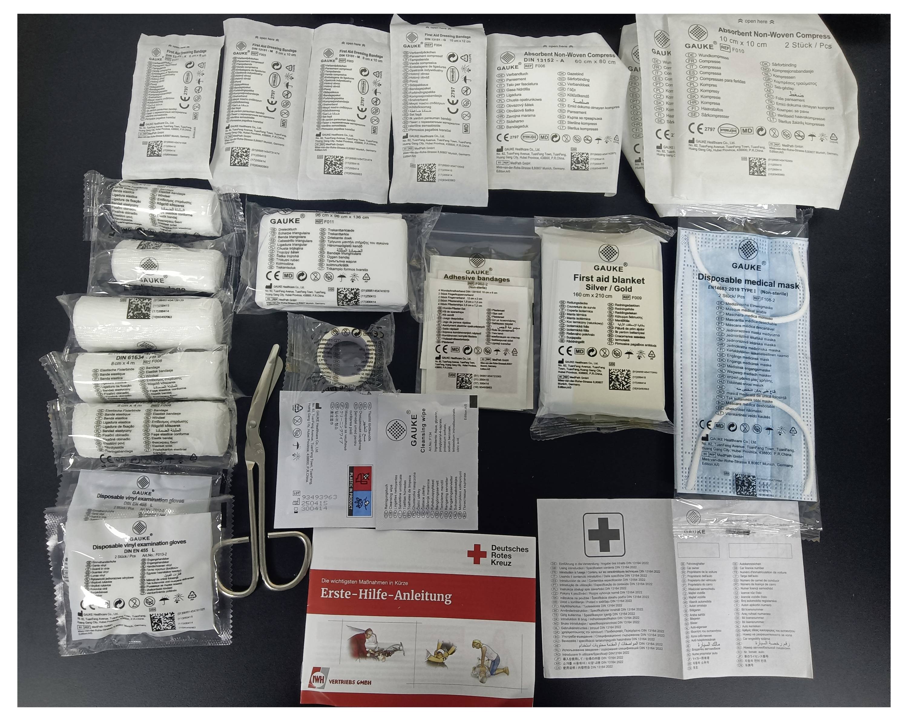 IWH 023514 KFZ-Verbandkasten "Kompakt" DIN 13164:2022 Verbandkasten DIN 13164, DIN 13164 02-2022 1St.