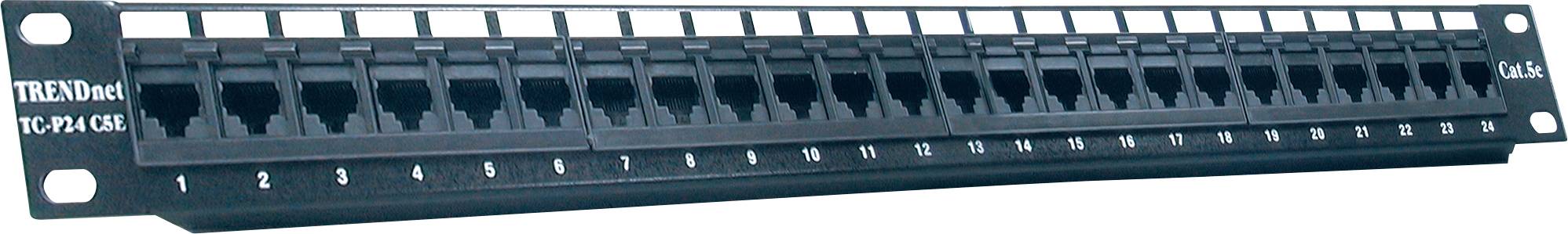 TrendNet TC-P24C5E Patch-Panel CAT 5, CAT 5e Schwarz