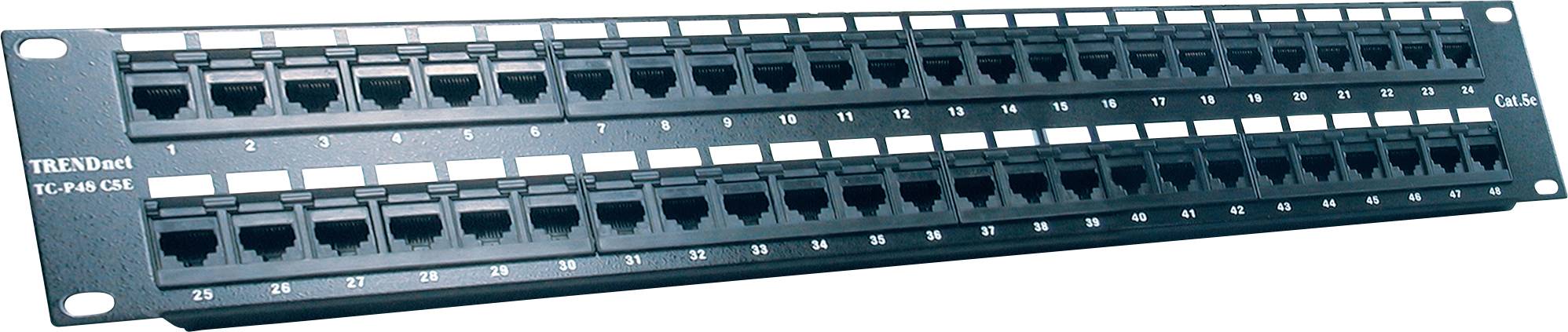TrendNet TC-P48C5E Patch-Panel CAT 5, CAT 5e Schwarz