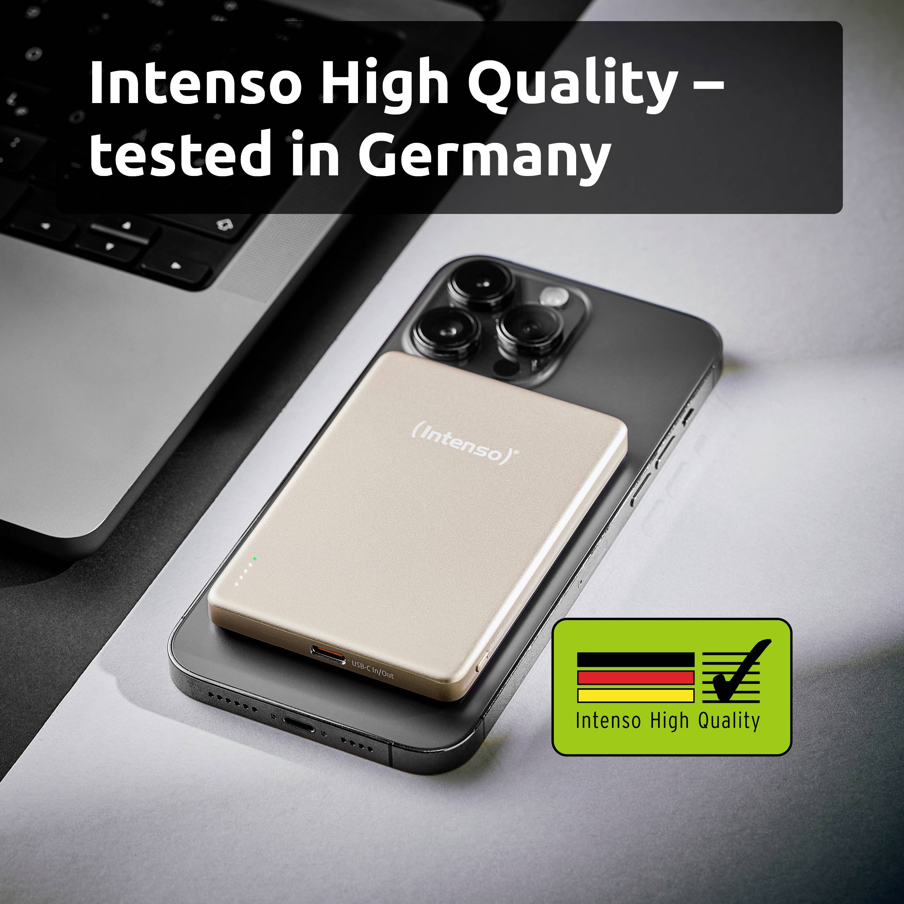 Intenso Power Bank MW5000 champagne Powerbank 5000 mAh USB PD LiPo USB-C® Champagner