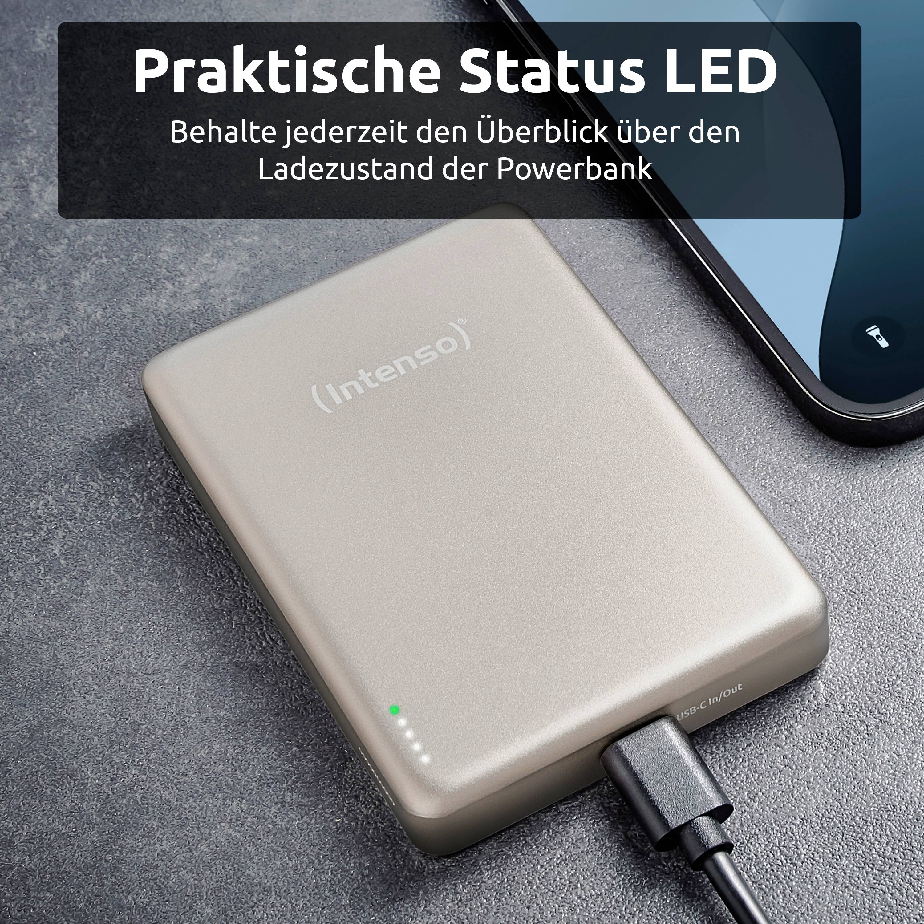 Intenso Power Bank MW10000 champagne Powerbank 10000 mAh USB PD LiPo USB-C® Champagner