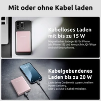 Intenso Power Bank MW10000 rose Powerbank 10000 mAh USB PD LiPo USB-C® Rose Intenso Power Bank MW10000 rose Powerbank 10000 mAh USB PD LiPo USB-C® Rose