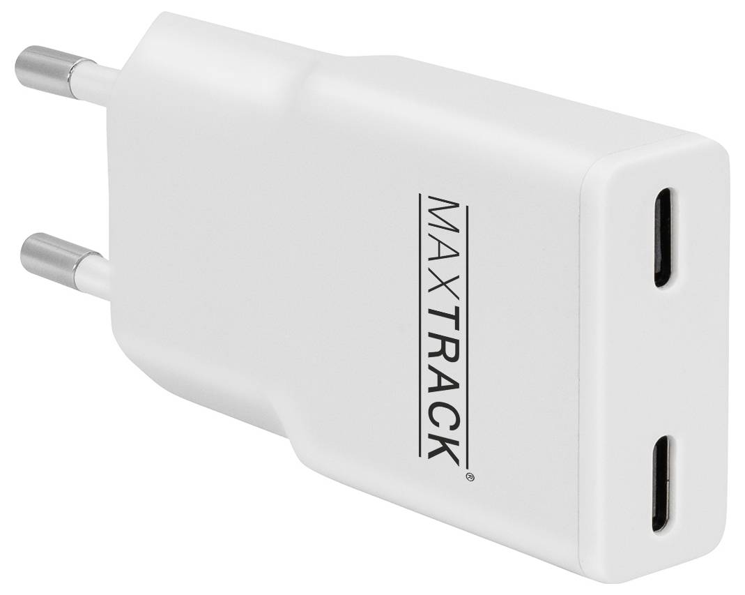 Maxtrack Ladeadapter 30W 2x USB-C® USB PD 3.0, Fast Charge