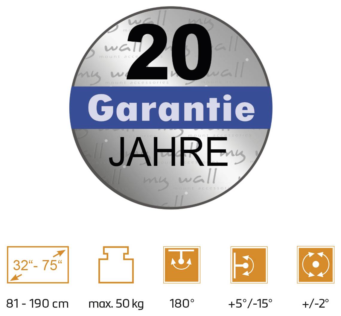 My Wall TV-Wandhalterung 81,3cm (32") - 190,5cm (75") Schwenkbar