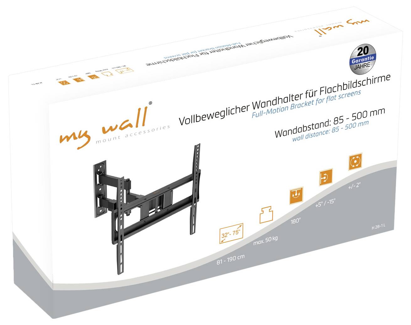 My Wall TV-Wandhalterung 81,3 cm (32") - 190,5 cm (75") Schwenkbar