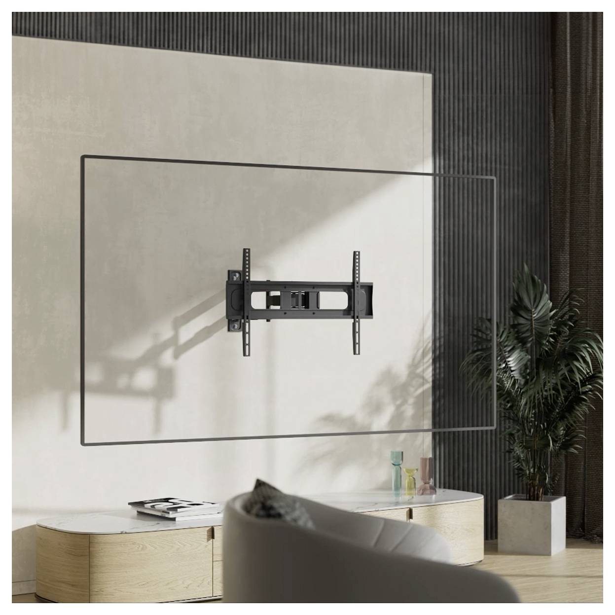 My Wall TV-Wandhalterung 94,0cm (37") - 218,4cm (86”) Schwenkbar