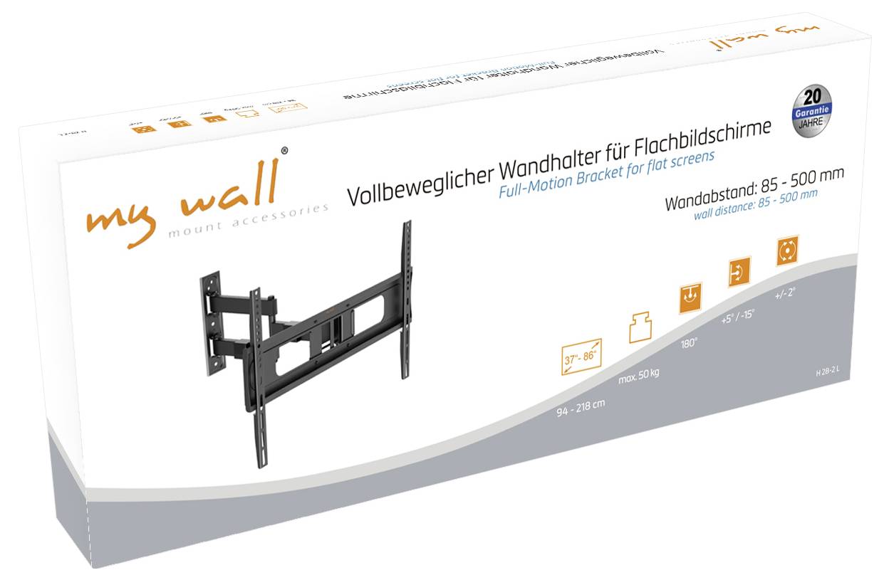 Halterung für 'my wall' Vollbewegliche Wandhalterung für Flachbildschirme, kompatibel mit 37