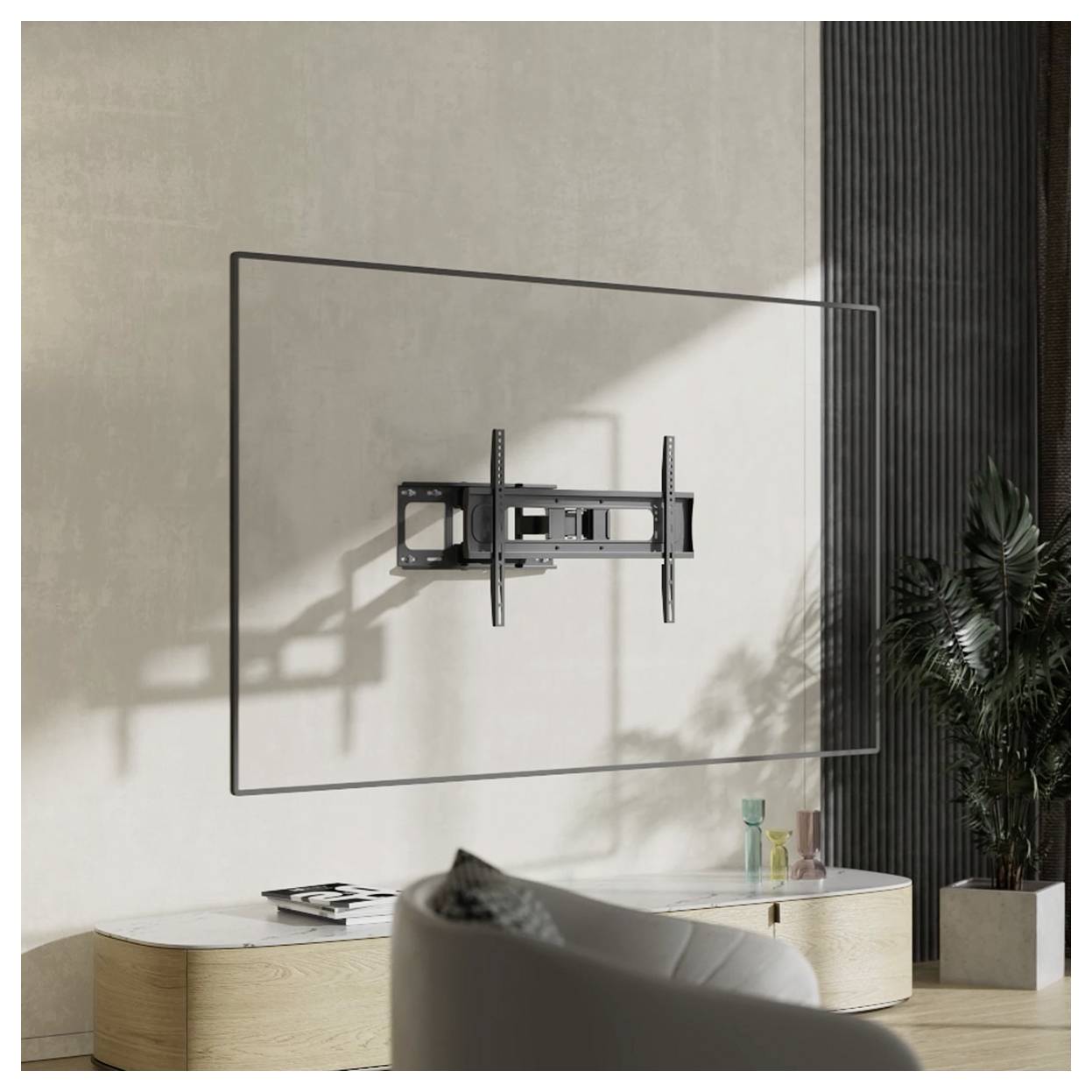 My Wall TV-Wandhalterung 94,0cm (37") - 218,4cm (86”) Schwenkbar