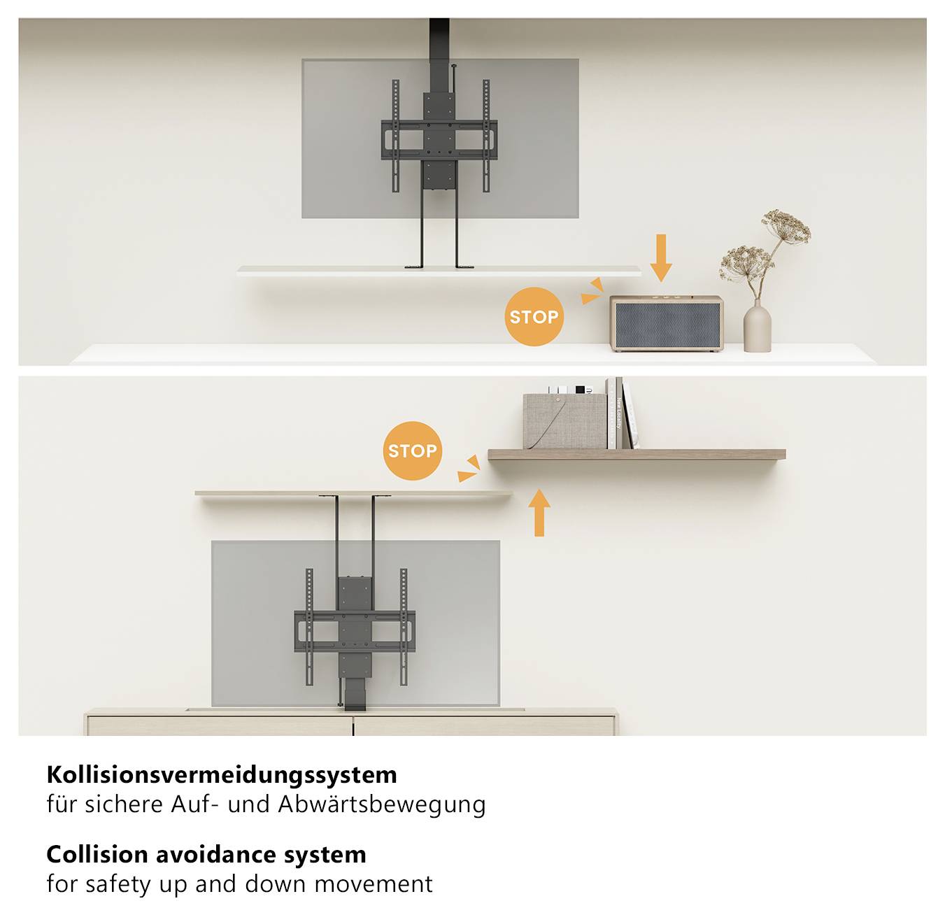 My Wall TV-Wandhalterung 81,3cm (32") - 121,9cm (48") App-Steuerung, elektrisch motorisiert