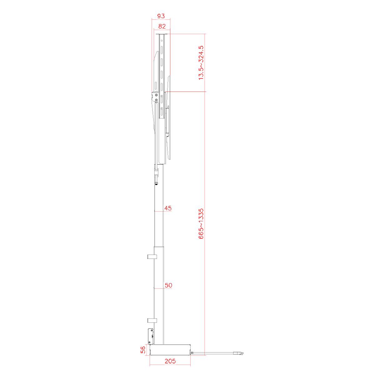 My Wall TV-Wandhalterung 81,3 cm (32") - 121,9 cm (48") App-Steuerung, elektrisch motorisiert