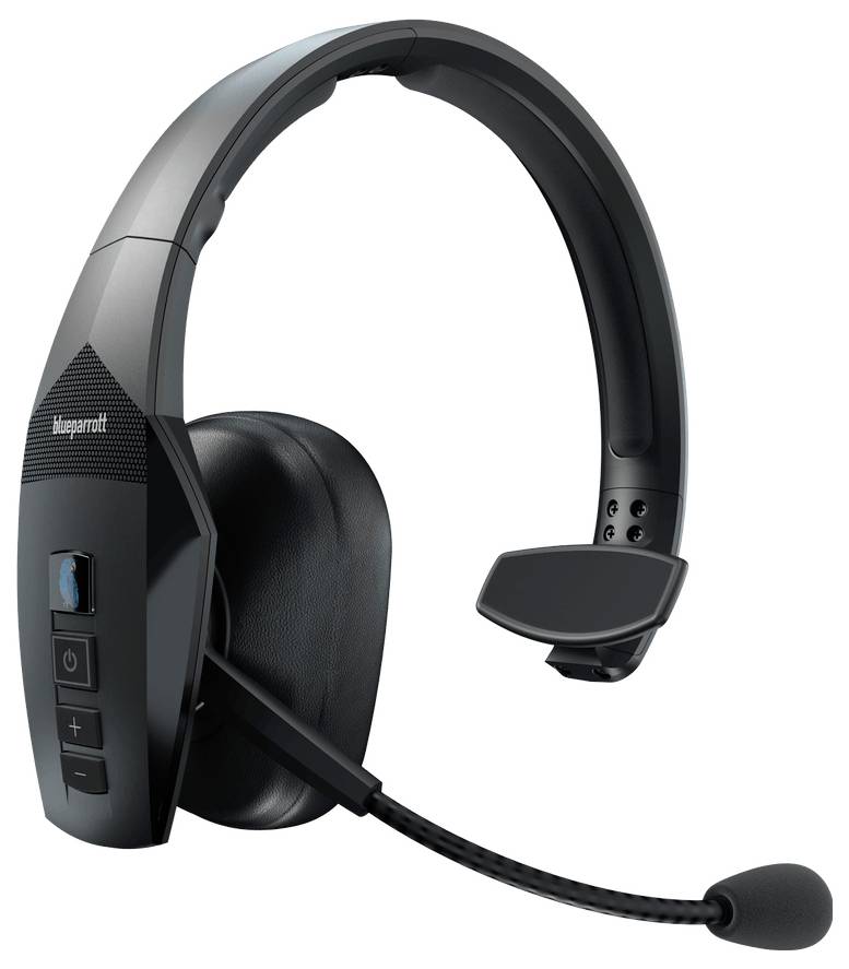 Telekommunikations-Headset mit Mikrofonarm, verstellbarem Kopfbügel und Bedienknöpfen an der Seite für Konnektivität und Lautstärkeregelung.