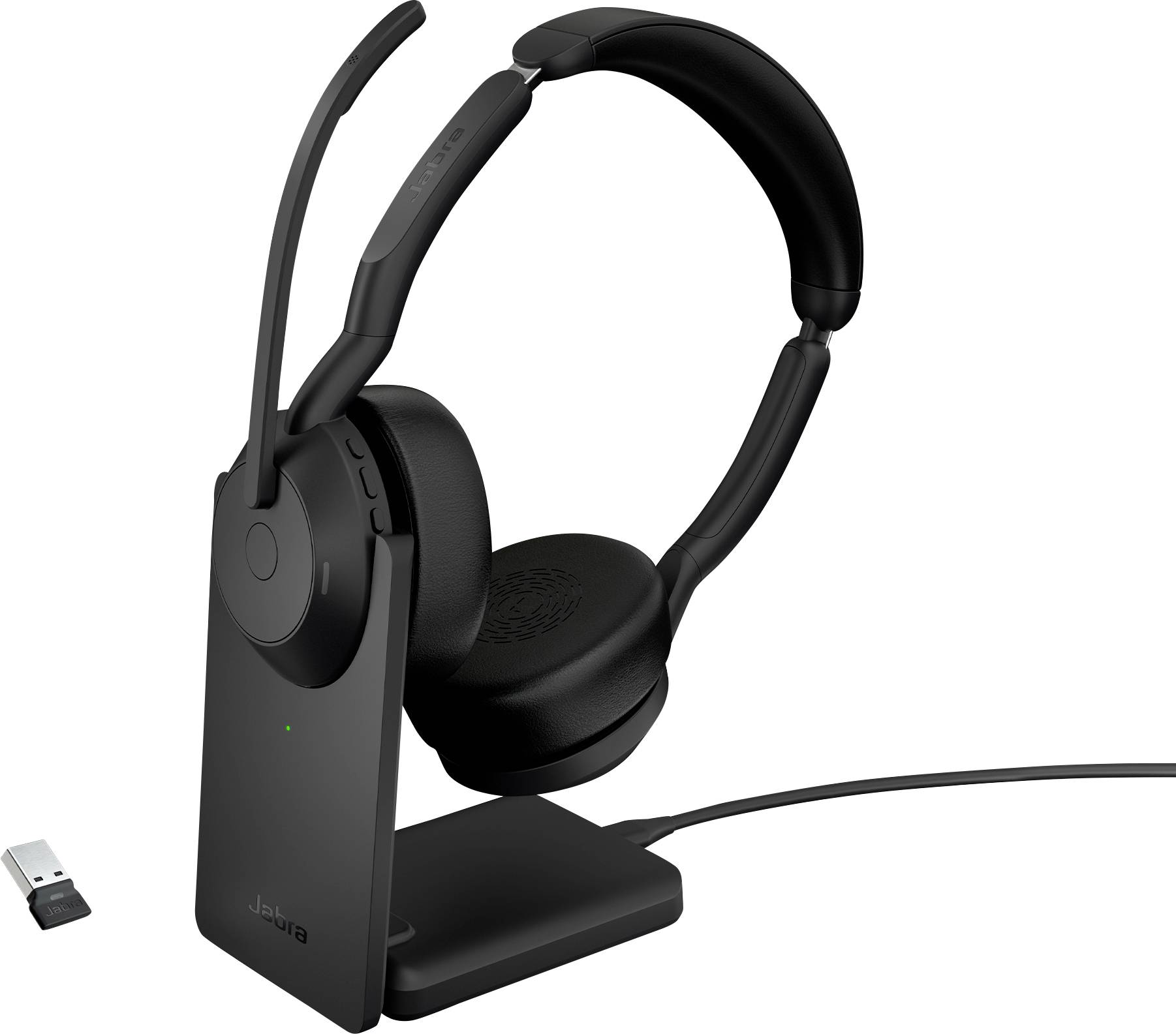 Jabra Evolve2 55 Link 380/390a UC Stereo On Ear Headset Schwarz Computer