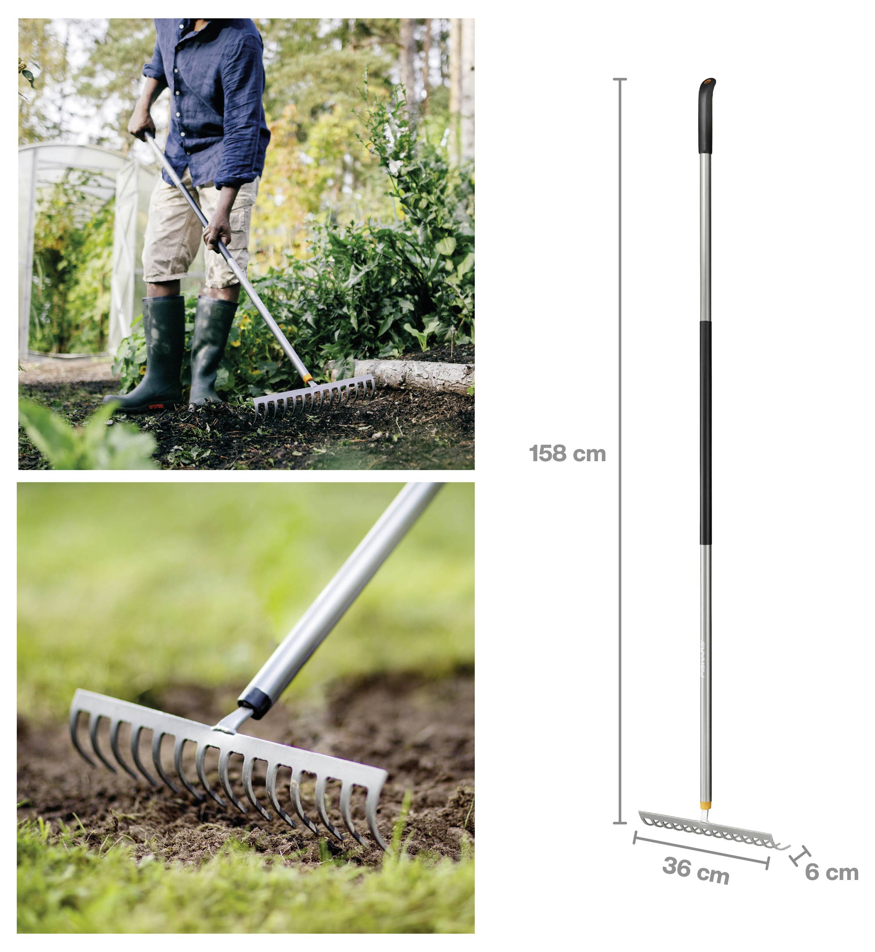 Fiskars 1077113 Rechen Arbeitsbreite 36cm