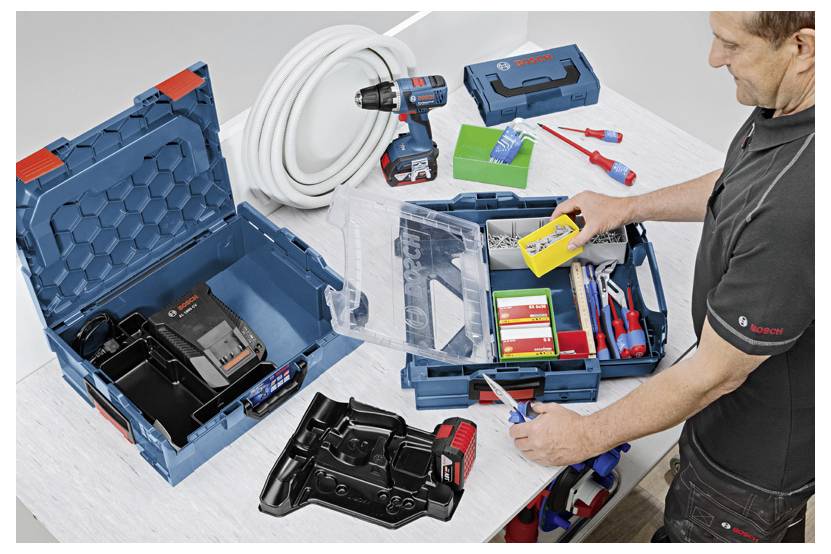 Bosch Professional GSR + GBH + GWS + 2x GBA 5.0 Ah + GAL 18V-40 0615A5009G Werkzeugset