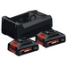 Bosch Professional 2x EXBA18V-40 + GAL 12V/18V-80 1600A0373J Werkzeug-Akku und Ladegerät 18V 4Ah Bosch Professional 2x EXBA18V-40 + GAL 12V/18V-80 1600A0373J Werkzeug-Akku und Ladegerät 18V 4Ah