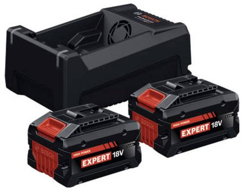 Bosch Professional 1600A0373P 2x EXBA18V-55 + GAL12V/18V-80 Werkzeug-Akku und Ladegerät 18 V 4 Ah L