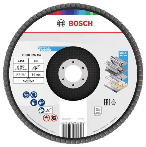 Bosch Accessories 2608626157 Fächerschleifscheibe Durchmesser 180 mm Körnung (num)=60 1 St.