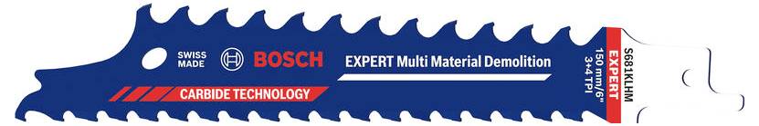 Bosch Accessories 2608901704 EXPERT Multi Material Demolition S681KLHM Blatt Sägeblatt-Länge 80 mm