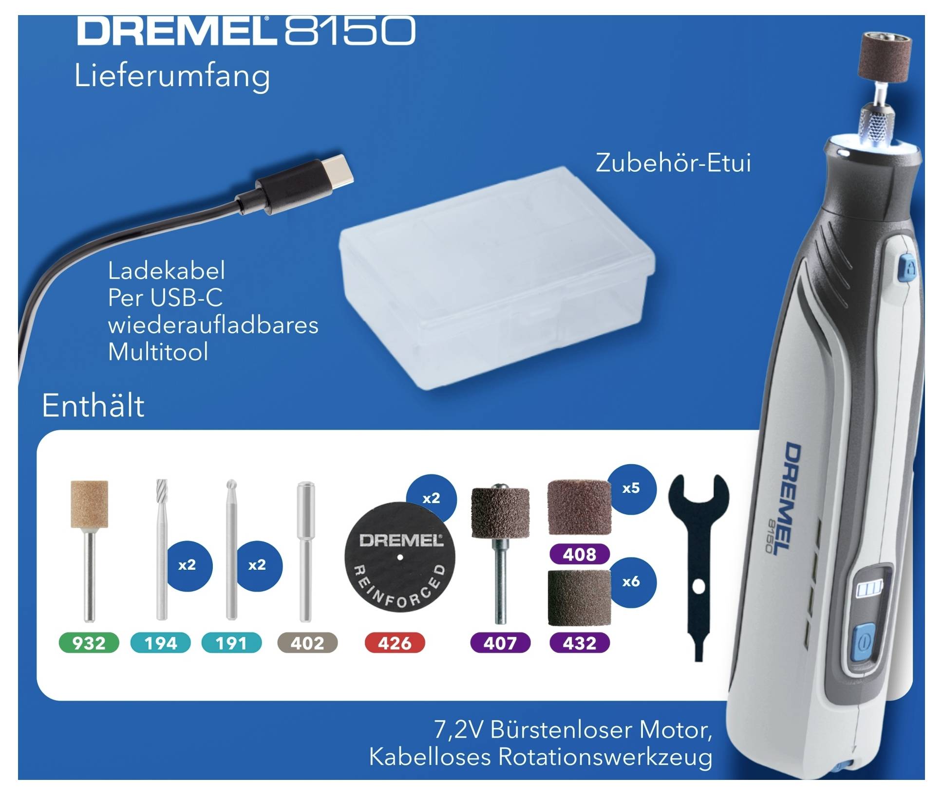 Dremel F0138150JA F0138150JA Akku-Multifunktionswerkzeug 7.2V