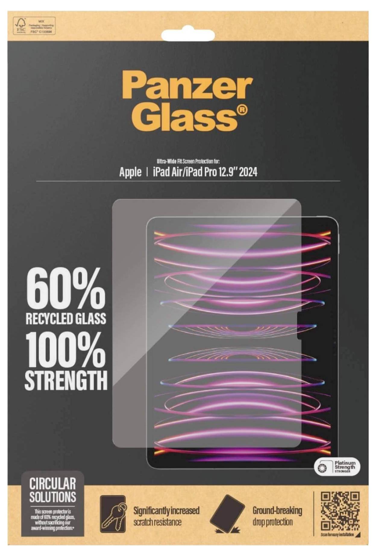 PanzerGlass Displayschutz für Apple iPad Air/Pro 12,9