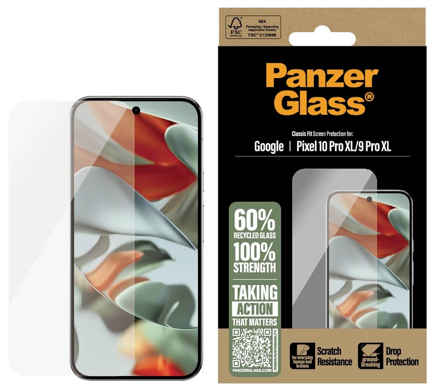 PanzerGlass Displayschutzglas Google Pixel 10 Pro XL, Google Pixel 9 Pro XL 1 St. PG92324