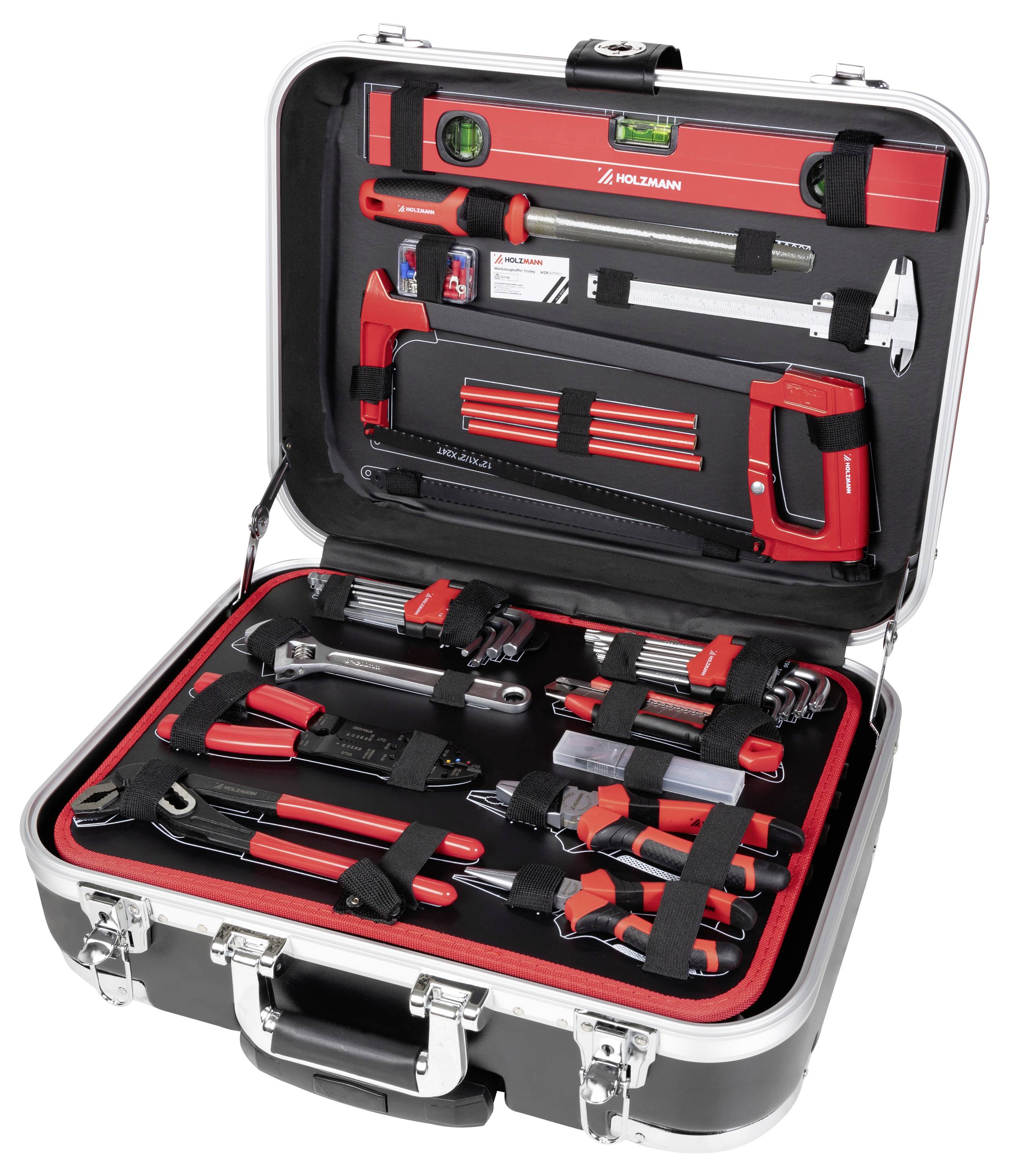 Holzmann Maschinen WZK167PRO WZK167PRO Handwerker Werkzeugkoffer bestückt