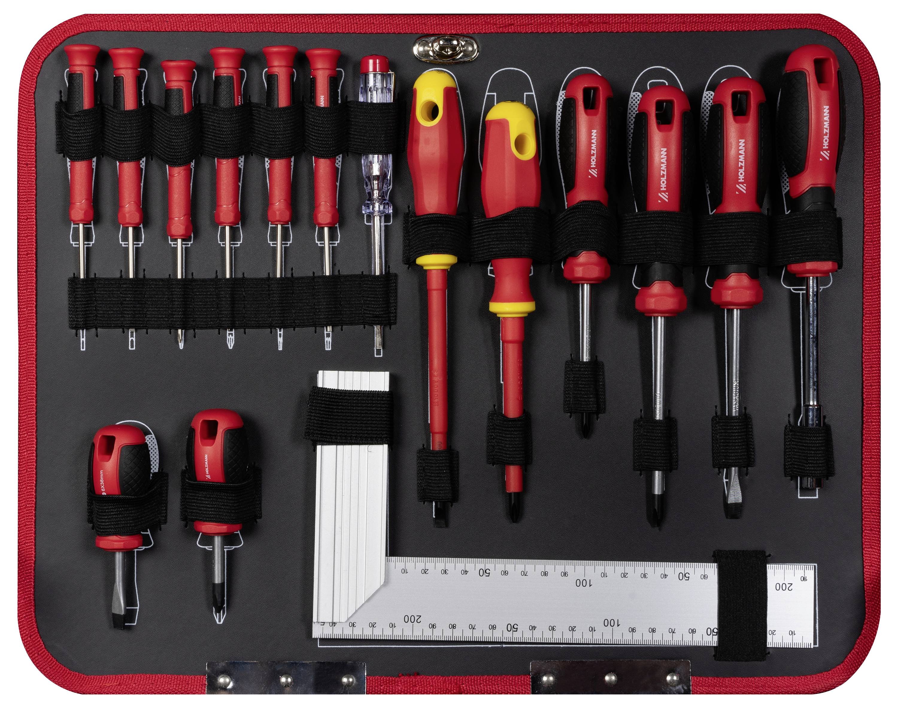 Holzmann Maschinen WZK167PRO WZK167PRO Handwerker Werkzeugkoffer bestückt