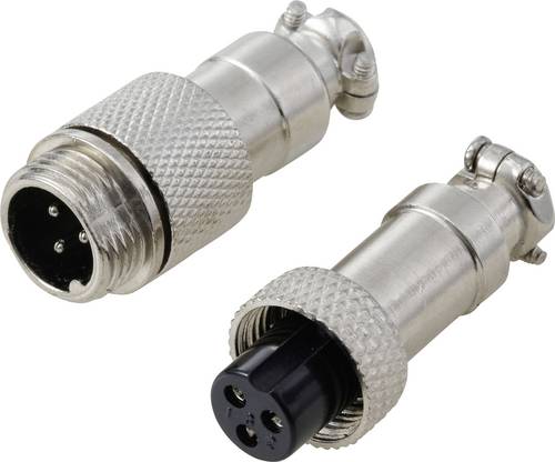TRU COMPONENTS TC-13895560 Rundsteckverbinder Stecker, Buchsenkontakt Gesamtpolzahl: 3 Serie