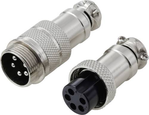 TRU COMPONENTS TC-13895608 Rundsteckverbinder Stecker, Buchsenkontakt Gesamtpolzahl: 5 Serie