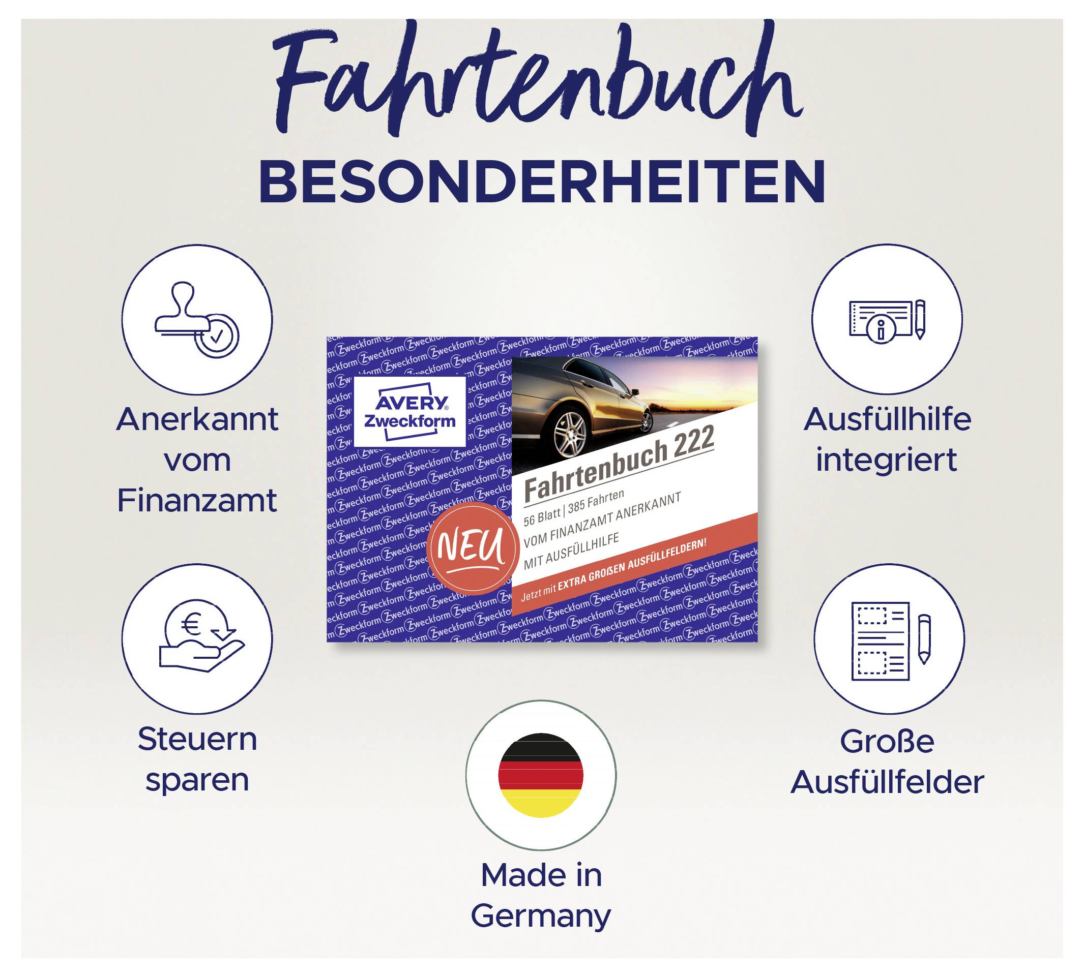 Avery-Zweckform 222-3P Fahrtenbuch 3St.