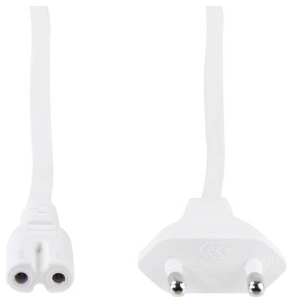 LogiLink CP192W Strom Netzkabel Weiß 1.00m