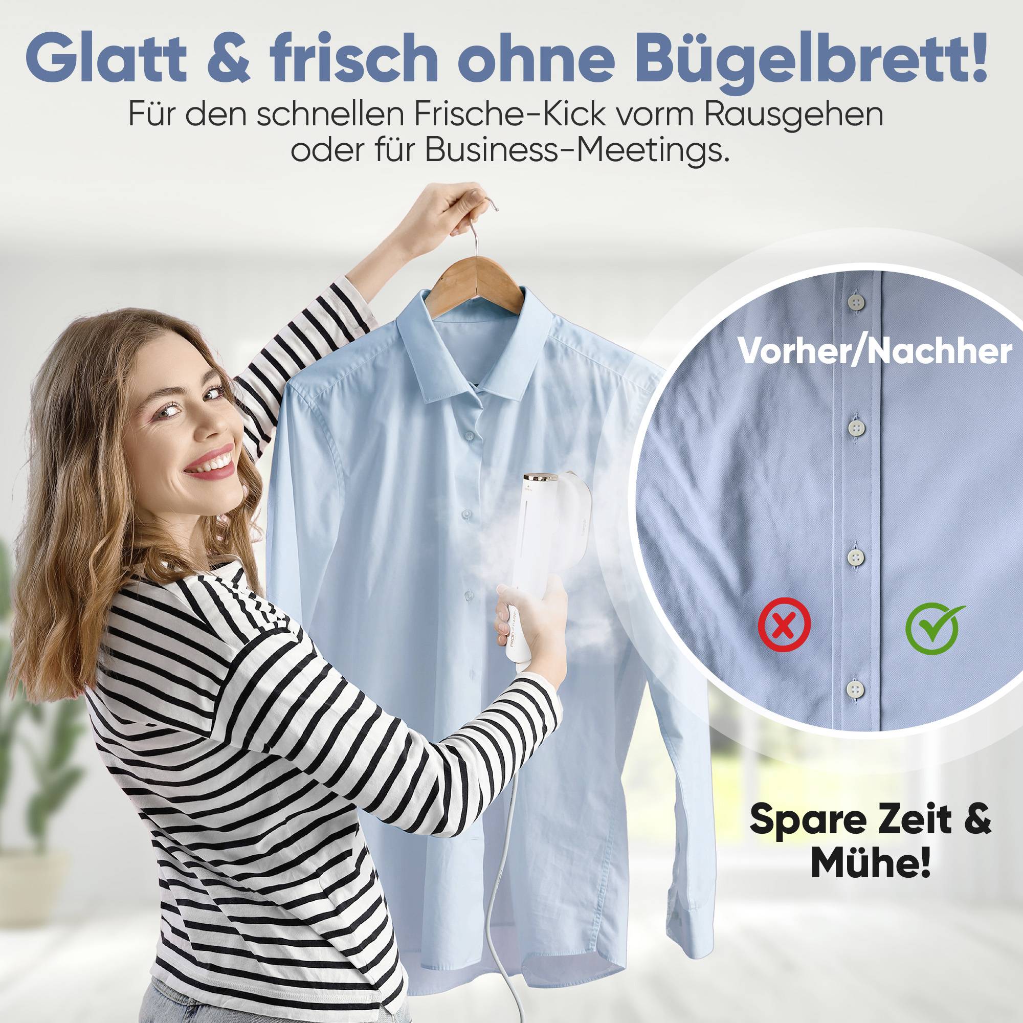 Profi-Care PC-DG 3124 Dampfglätter Weiß, Rose