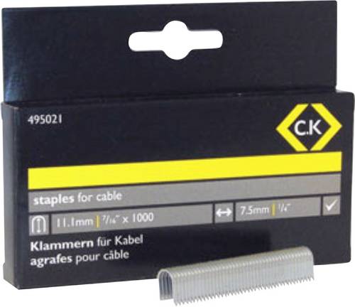 C.K 495021 Tackerklammern Abmessungen (L x B) 10 mm x 7.5 mm