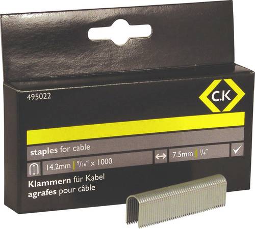 C.K 495022 Tackerklammern 1000 St. Abmessungen (L x B) 14 mm x 7.5 mm