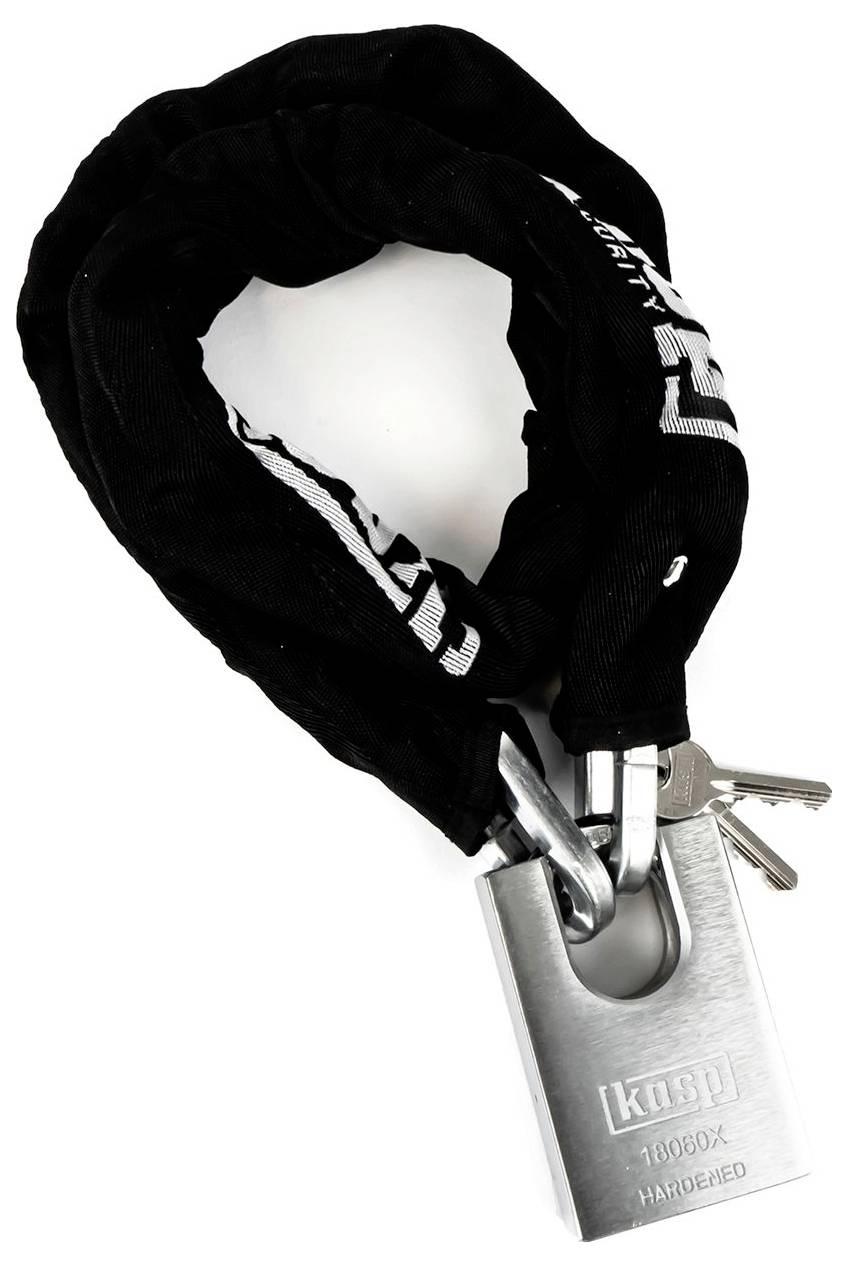 Kasp Kettenschloss Schwarz/Weiß