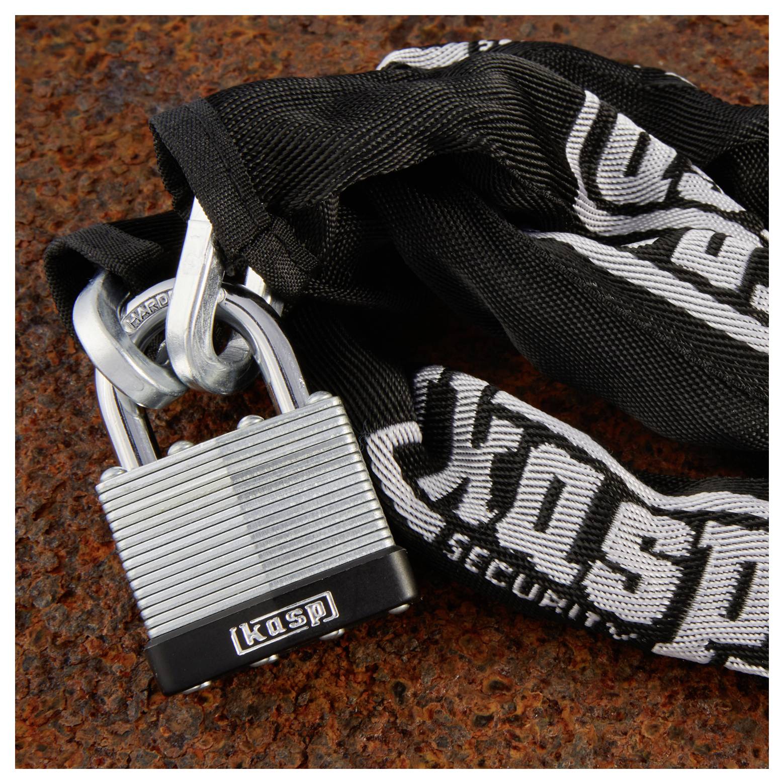 Kasp Kettenschloss Schwarz/Weiß