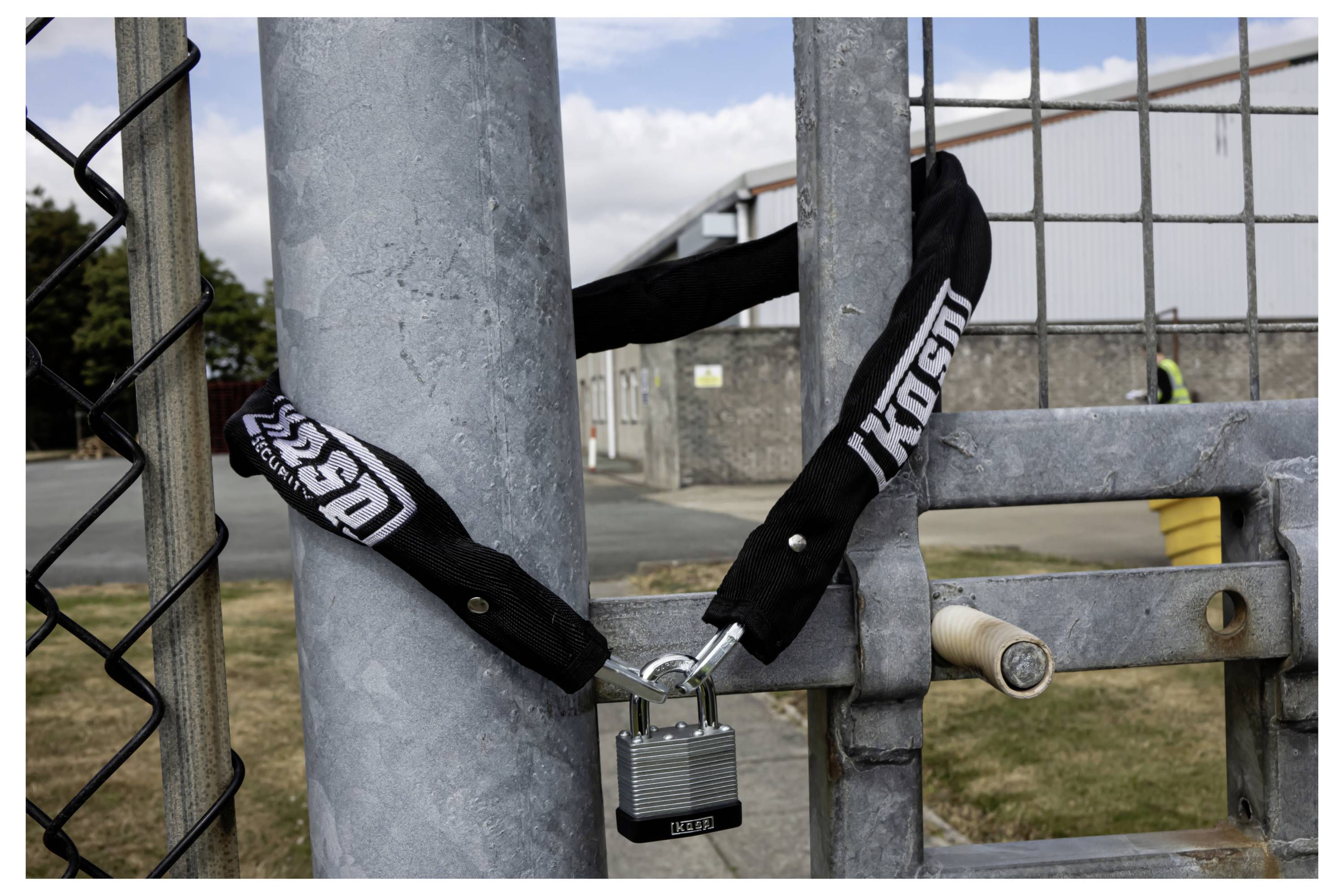 Kasp Kettenschloss Schwarz/Weiß