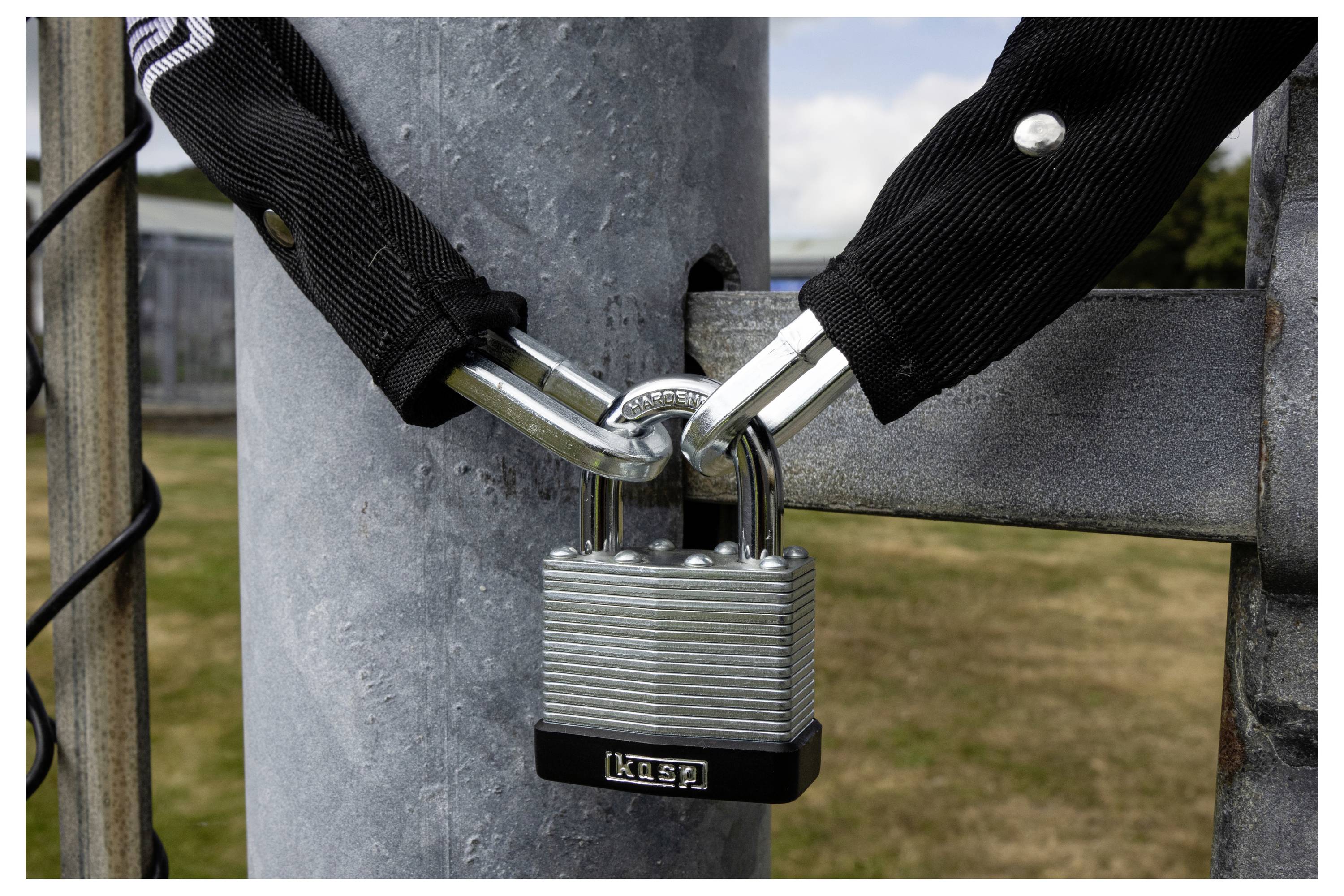 Kasp Kettenschloss Schwarz/Weiß