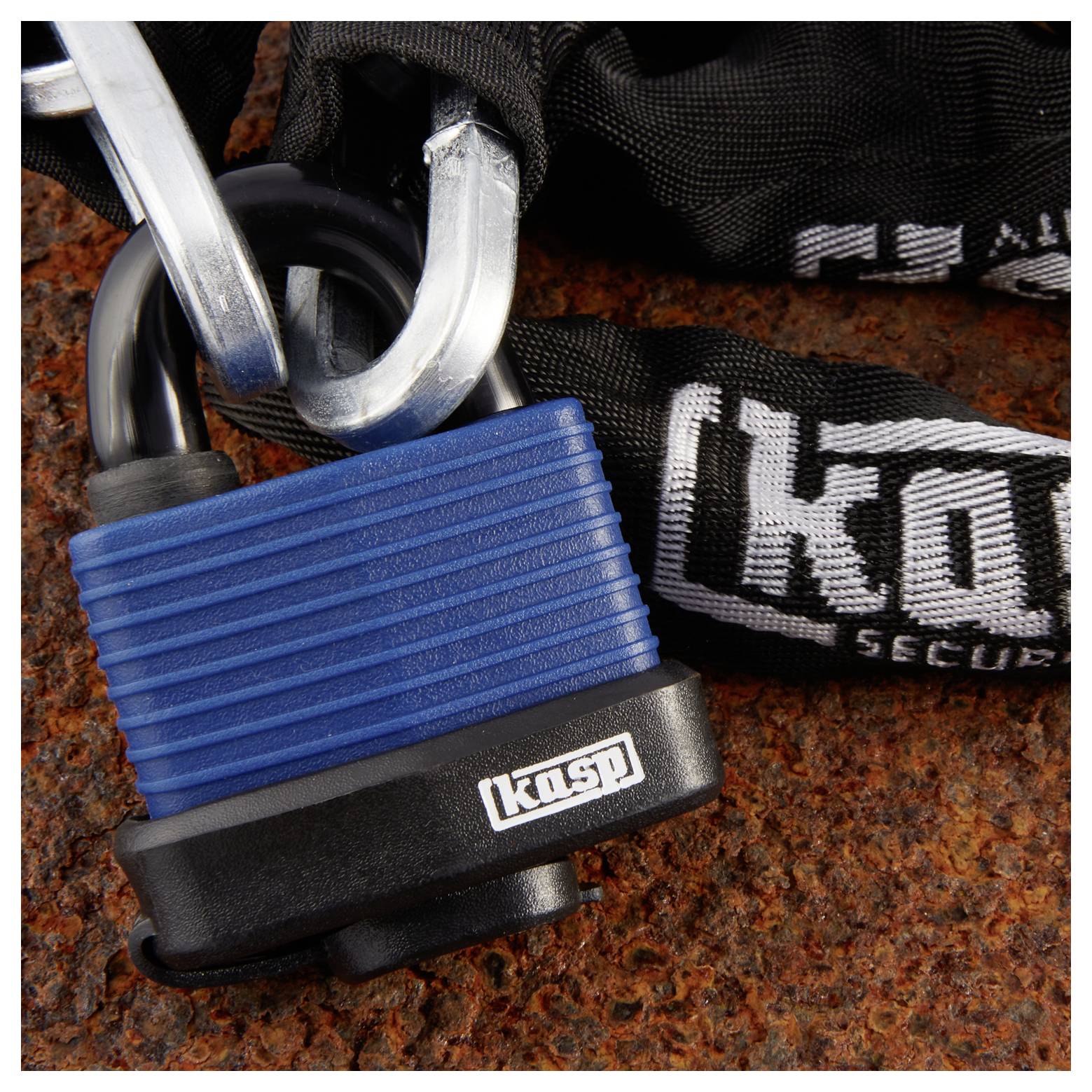 Kasp Kettenschloss Schwarz/Weiß