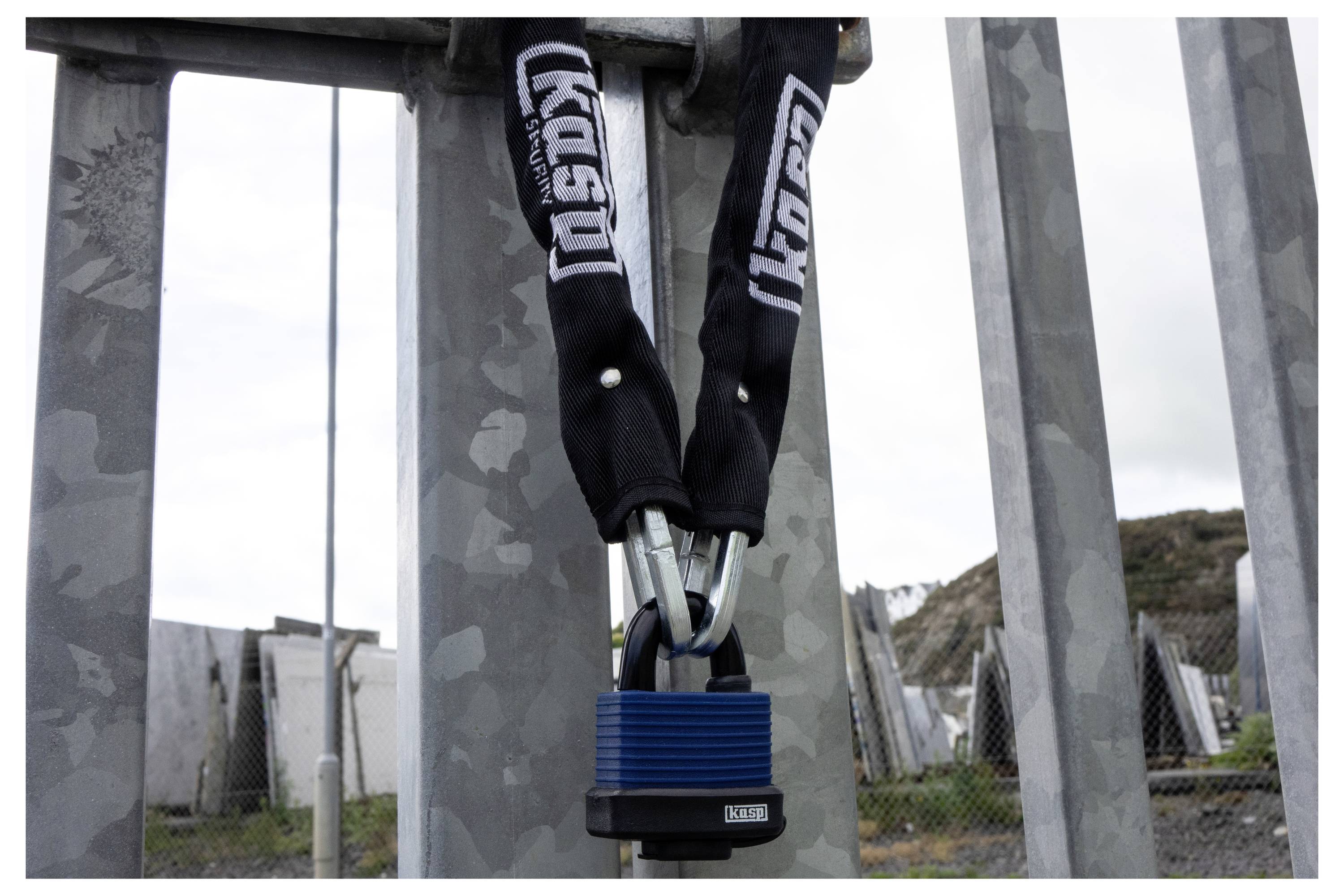 Kasp Kettenschloss Schwarz/Weiß