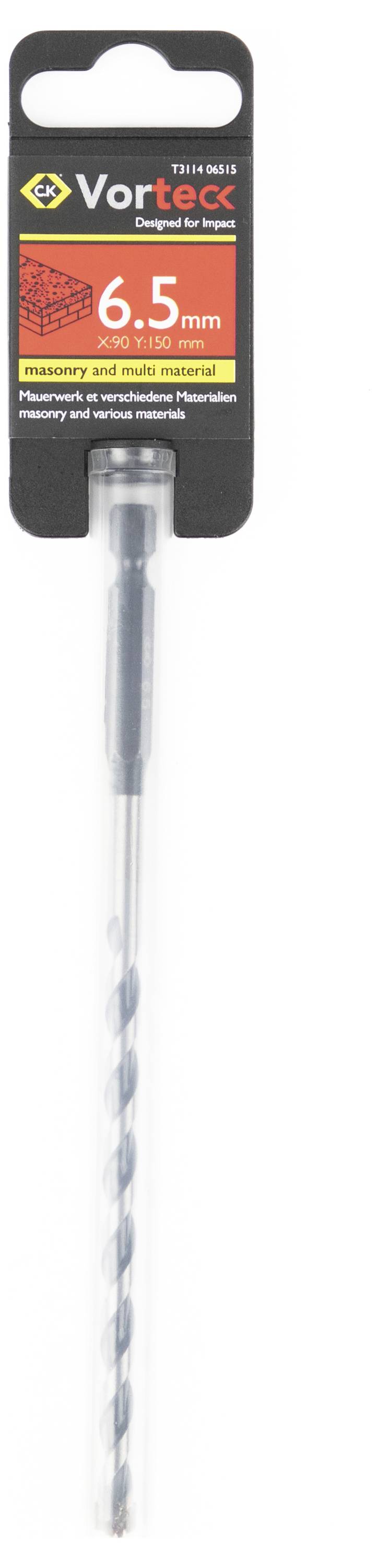 C.K T3114 06515 Hartmetall Mehrzweckbohrer 6.5mm Gesamtlänge 150mm 1St.