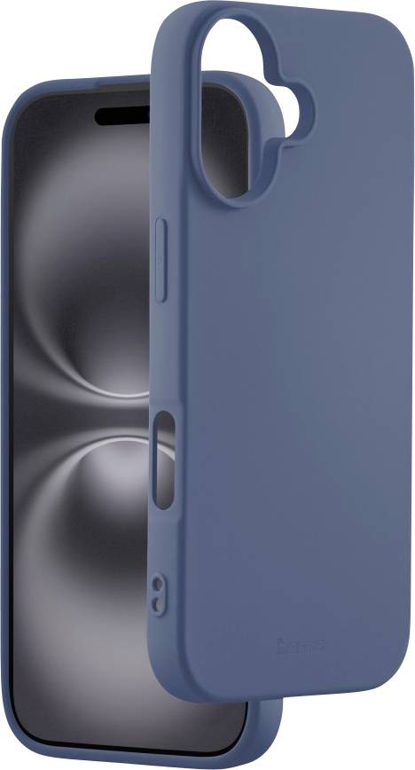 Eine blaue Handyhülle, die ein Smartphone teilweise bedeckt und dabei ihr schützendes Design sowie präzise Ausschnitte für Tasten und Kamera präsentiert.