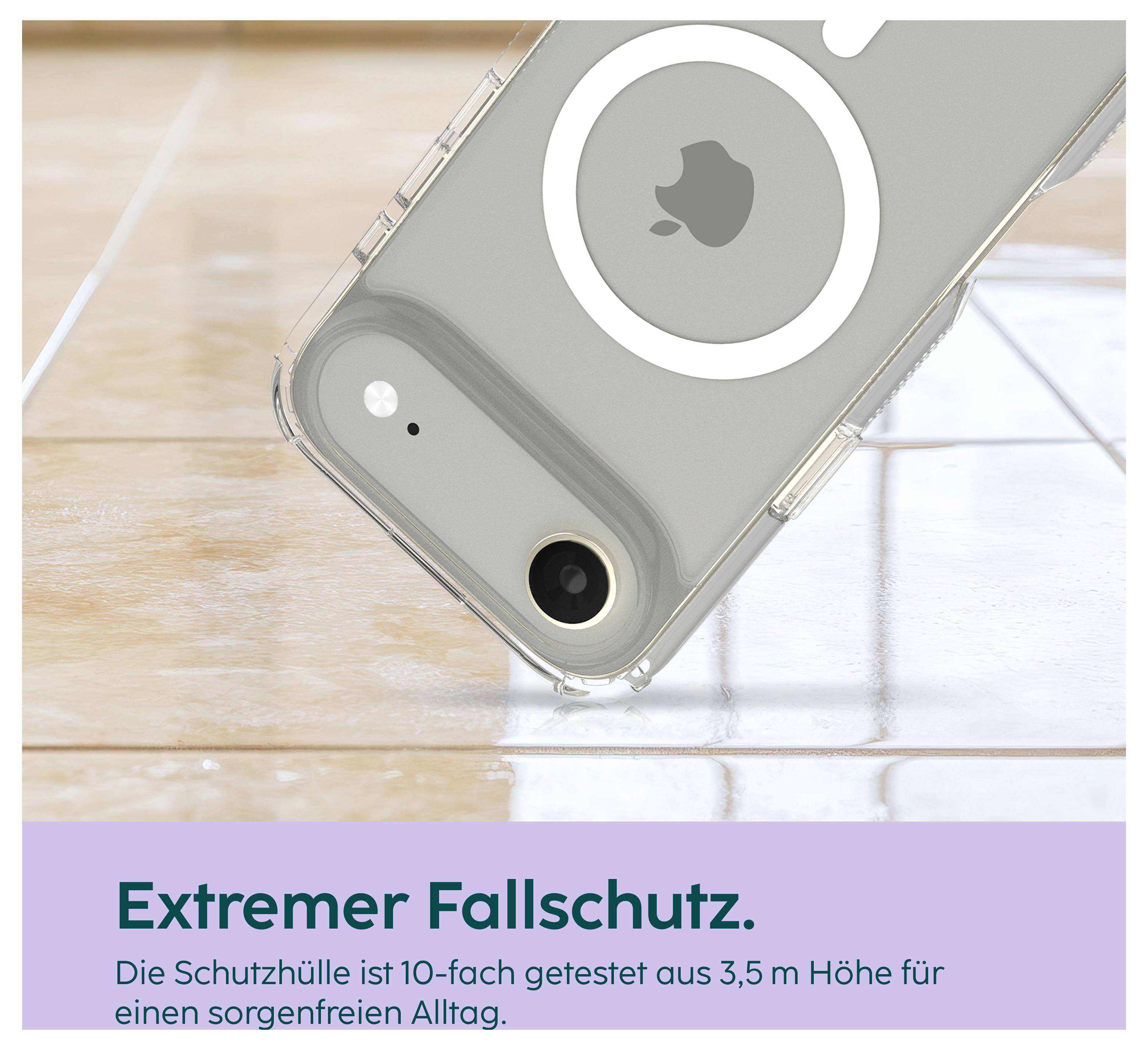 Hama Extreme Protect Cover Apple iPhone Air Transparent MagSafe kompatibel, Induktives Laden 00232385