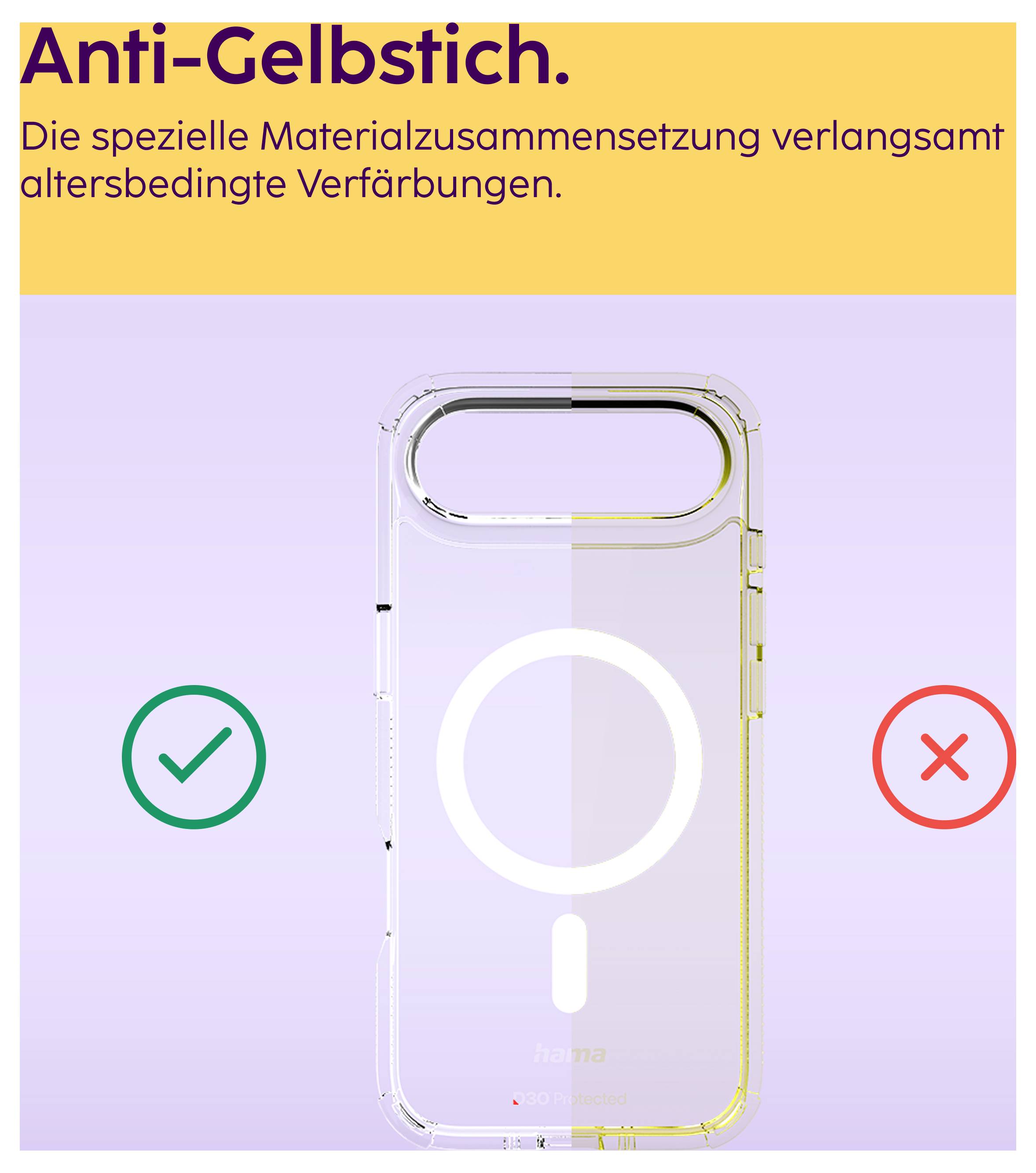 Hama Extreme Protect Cover Apple iPhone Air Transparent MagSafe kompatibel, Induktives Laden 00232385