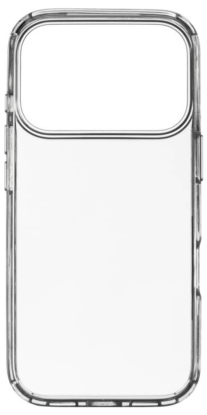 Transparente Handyhülle mit klarer Rückseite und silbernen Kanten, entwickelt für ein Smartphone-Modell mit Dual-Kamera.