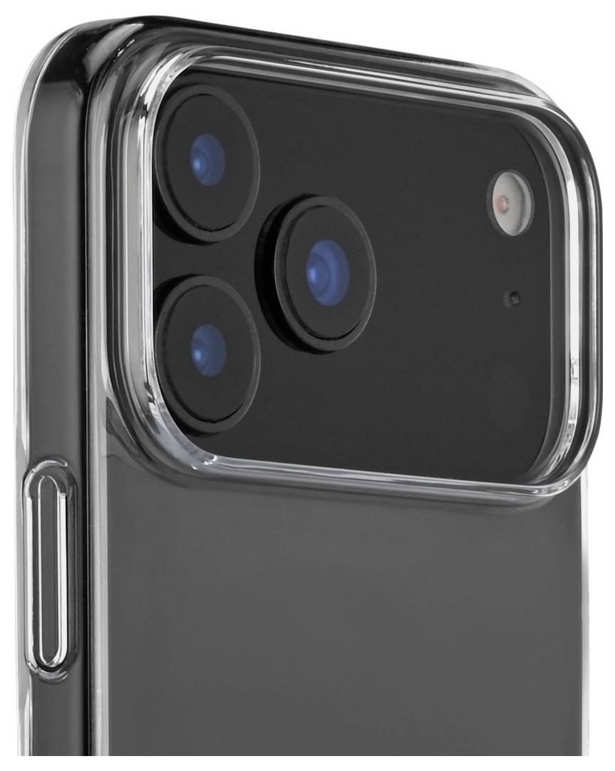 Nahaufnahme des hinteren Kameramoduls eines Smartphones mit drei Objektiven und einem Blitz in einem eleganten, modernen Gehäuse, die Designdetails hervorhebend.