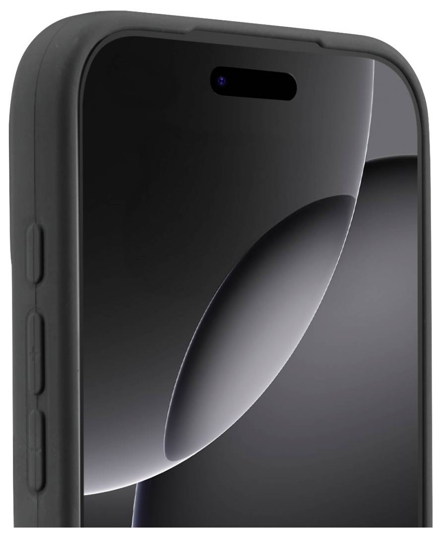 Ein schlankes Smartphone mit einem dunklen Bildschirm und Kante. Seitliche Tasten sind sichtbar. Das Design ist modern und minimalistisch.