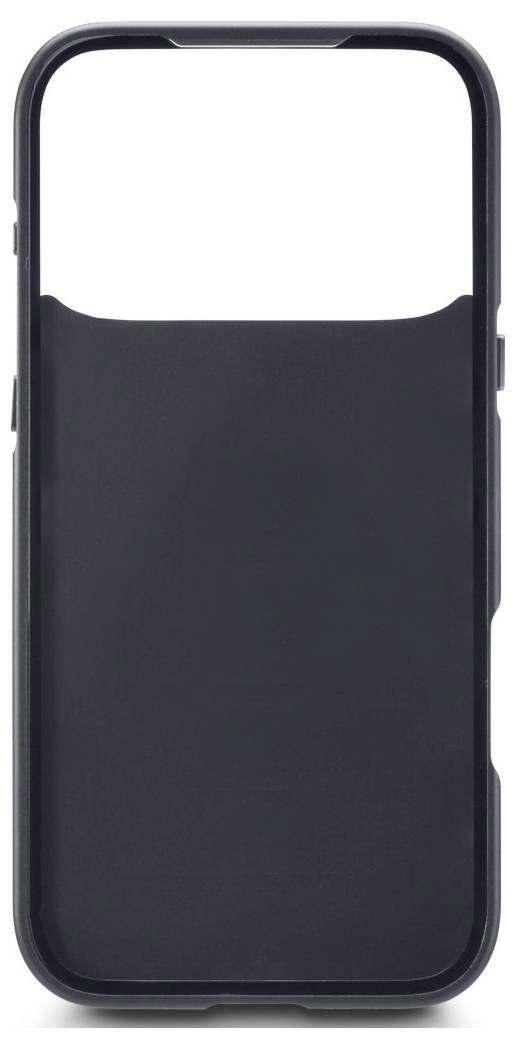 Eine schwarze Smartphone-Hülle mit einer Aussparung für die Kamera und die Tasten, entwickelt zum Schutz des Geräts und gleichzeitiger Freilegung der wichtigen Funktionsbereiche.